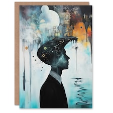 Mod Culture Modern Abstract Conceptual Art Birthday Greeting Card