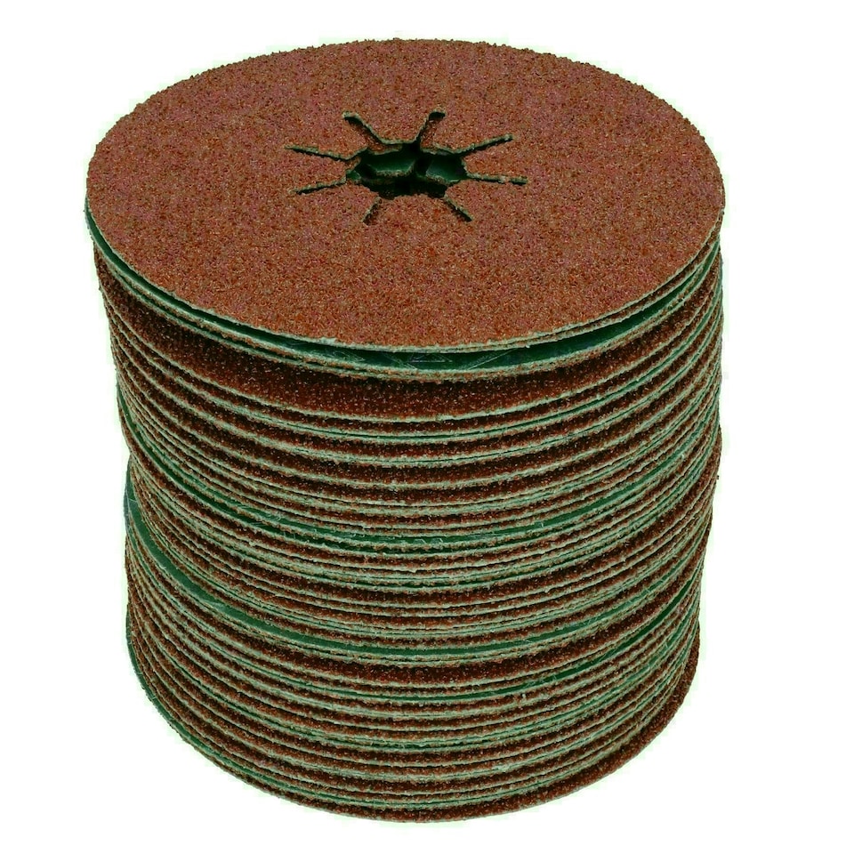 image 1 of 115mm Coarse 36 Grit Fibre Sanding Abrasive Discs For Wood Metal 4-1/2" 200pk