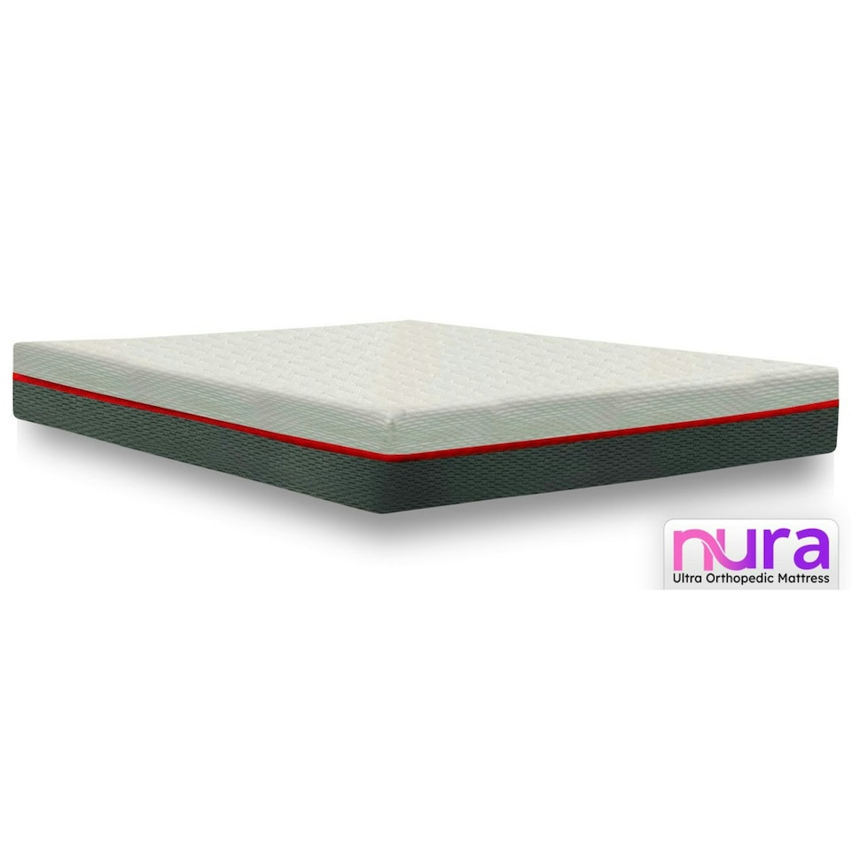 image 1 of Nura 40HD 25cm Thick Luxury Ultra Orthopedic Extra Firm Memory Foam Mattress (Super King - 180cm (6'0") X 200cm (6'6") White | Super King
