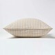 image 3 of Homescapes Cotton Gingham Check Beige Cushion Cover - 60 x 60 cm | Cream | Beige | 60 x 60 cm