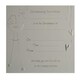 image 1 of Pack of 10 Christening Bow Luxury Card Invitations with Envelopes - White & Silver