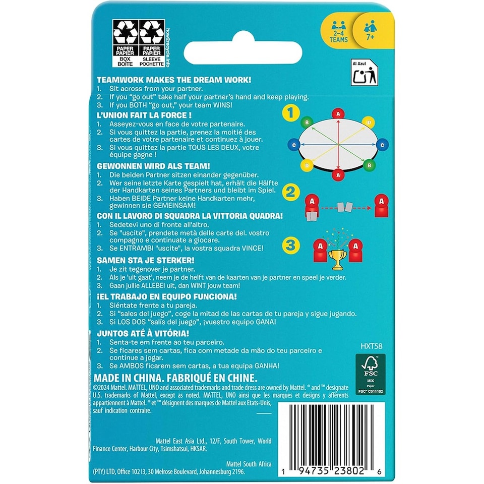 image 1 of UNO Teams Card Game