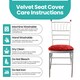 image 3 of Velvet Dining Chair Covers, Spandex High-Back Chair Slipcovers