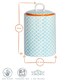 image 7 of Nicola Spring Hand-Printed Kitchen Canister - 15.5cm - Blue