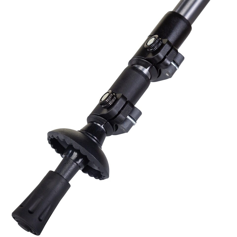 image 1 of Walker Lock Pole Single Adjustable LeverLock Hiking Walking Outdoor Stick | Black | Black | One Size | 1