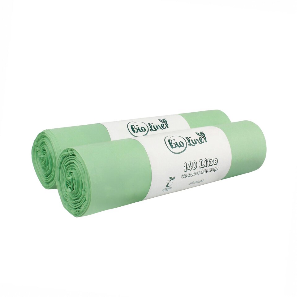 image 1 of BioLiner 140 Litre Compostable Large Wheelie Bin Bags - 2 Rolls