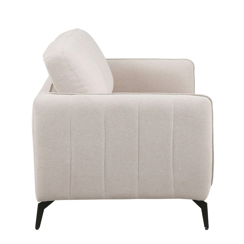 image 1 of Oslo Modern Scandi Style Fabric Living Room 2 Seater Sofa (Beige)