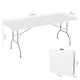image 8 of 5ft Folding Table heavy duty Outdoor and Indoor use Garden Camping Event Table  White | White | White