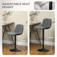 image 4 of HOMCOM Bar Stools Set of 2, Modern Armless Bar Chairs, Charcoal Grey | Grey | Charcoal grey