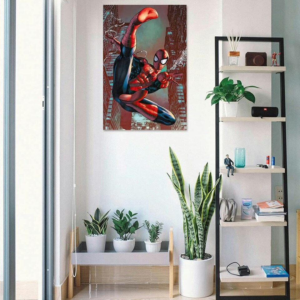 image 1 of Spider-Man Web Sling Poster - Red/Blue - One Size