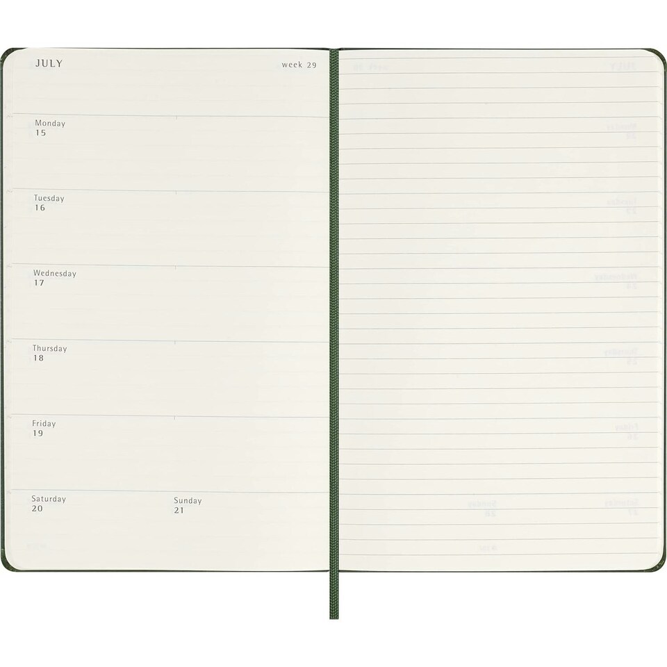 image 1 of Moleskine 2025 Soft Cover Planner - Myrtle Green - One Size