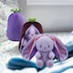 image 8 of Bunny Aubergine Soft Toy Folding Plush Cute Cuddly Fluffy Rabbit 35cm Aubergine
