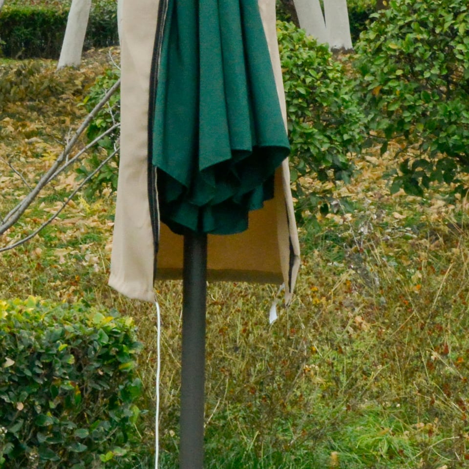 image 1 of Outsunny Garden Parasol Cover for 2-4.6m Outdoor Umbrella Protector w/ Rod, Zipper