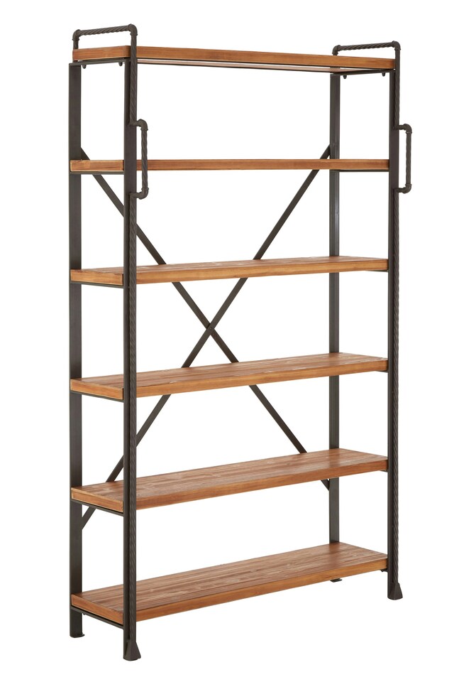 image 1 of Sturdy And Stable Constructed 6 Tier Shelf Unit, Industrial Design Shelf Unit, Versatile Modern Shelf Unit | Cream