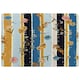 image 1 of Beautiful meadow flowers on candy colorful brush stripe (Rug) Multi | XL: 160x230cm