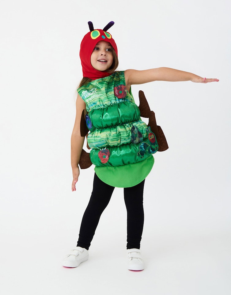 image 1 of Officially Licensed The Very Hungry Caterpillar Unisex Kids Deluxe Costume - World Book Day, Dress-Up, and Fancy Dress - Ages 2-6 | Green | Green | 3-4 years
