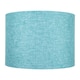 image 2 of Contemporary and Sleek 12 Inch Teal Linen Fabric Drum Lamp Shade 60w Maximum | Blue | Teal | 1