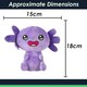 image 2 of Axolotl Soft Toy Cute Plushie Huggable Cuddly Stuffed Toy 18cm Purple
