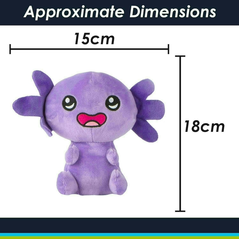 image 1 of Axolotl Soft Toy Cute Plushie Huggable Cuddly Stuffed Toy 18cm Purple
