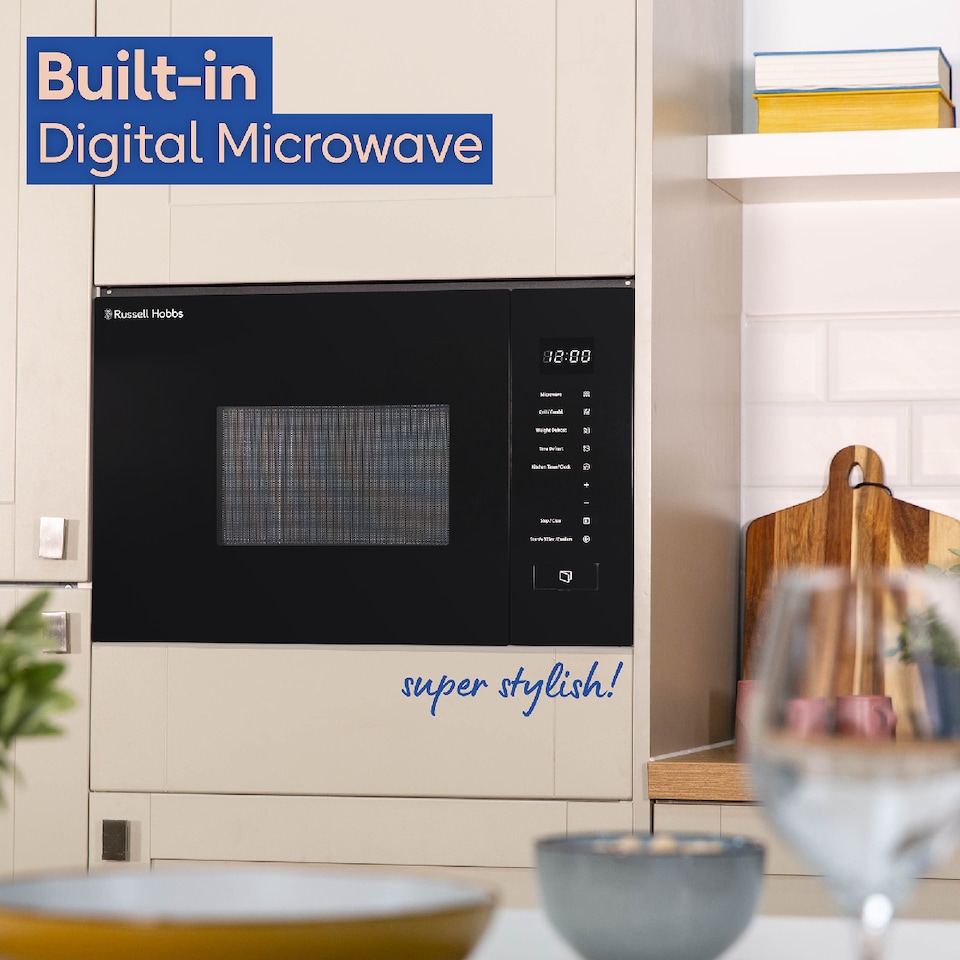 image 1 of Russell Hobbs RHBM2002B Integrated Microwave 20L 800W Black Defrost Function