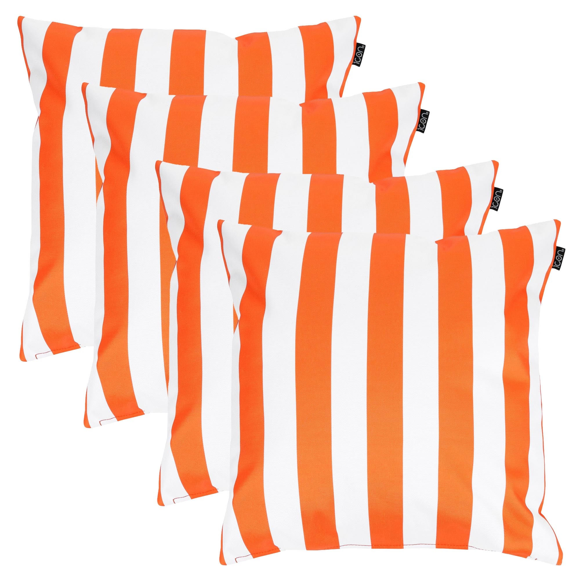 icon Deck Stripe Indoor-Outdoor Cushion, Pack of 4, Orange