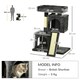 image 4 of PawHut Cat Tree 83cm Indoor Cat Scratching Post Kitten Tower, Black