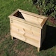 image 2 of Trough Planters, Wooden Garden Pot/Tub for Plants - L40 x W80 x H40 cm - Fully Assembled Brown