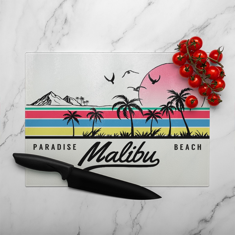image 1 of Malibu Glass Chopping Board | Multi