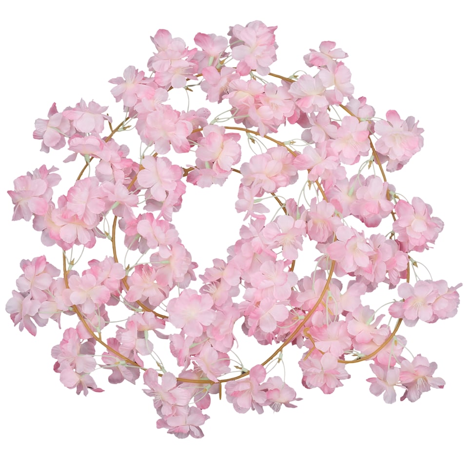 image 1 of 180cm Cherry Blossom Flower Garland, 144 Blooms with No Wire Hanging Flowers