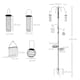 image 4 of Pawhut Bird Feeding Station Kit Wild Bird Feeder Pole w/ 6 Hooks 4 Prong Bases
