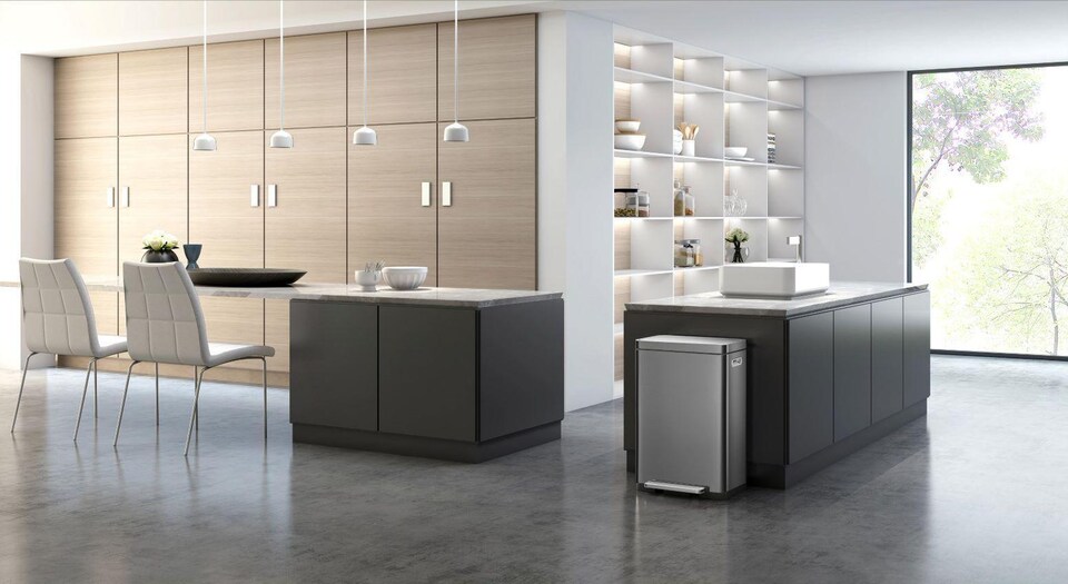 image 1 of X Cube Pedal Bin 45L | Grey | Titanium Grey | 45L