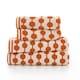 image 2 of Bobbles 100% Cotton Towels – Supersoft, 550 GSM, Yarn-Dyed Jacquard, Absorbent & Stylish in Orange & Marine Blue Orange | White | Bath towel