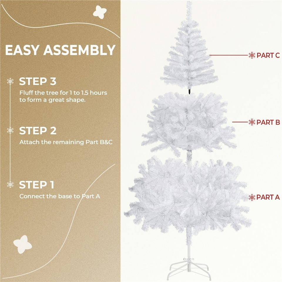 image 1 of Yaheetech 183cm Artificial Christmas Tree with Foldable Stand