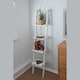 image 4 of Sennen Wooden 4 tier Ladder Shelf / Leaning Bookcase | White