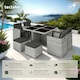 image 2 of Garden Table & Chairs Manhattan - 8 seats with cushions, dining table, rain cover - Light Grey