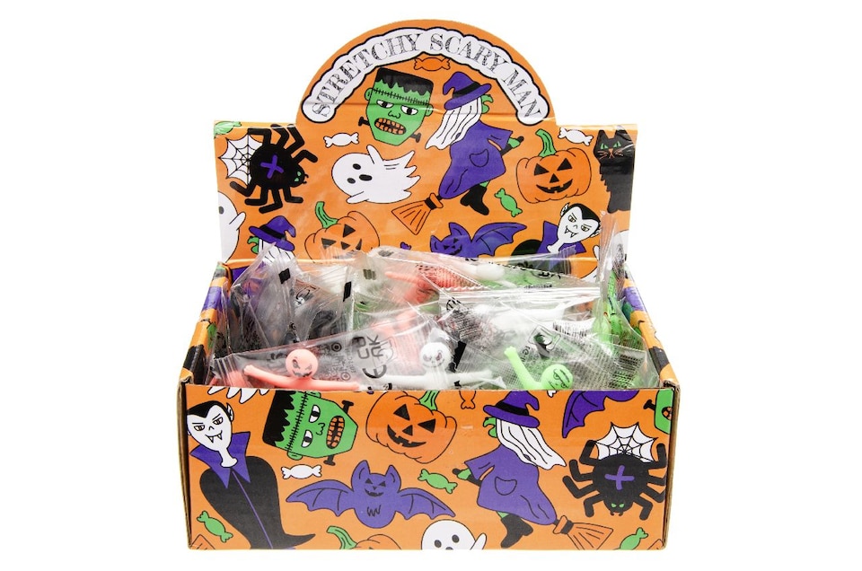 image 1 of Pack of 12 Halloween Stretchy Smile Face Figures