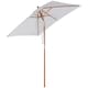 image 1 of Outsunny Wooden Garden Parasol With 6 Bamboo Ribs - 2 x 1.5m