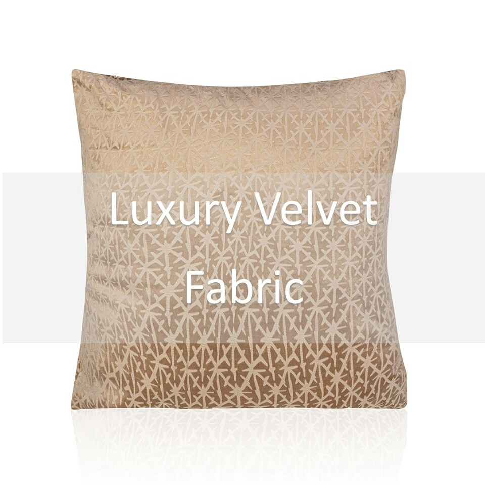 image 1 of Textured Velvet 45cm x 45cm Latte Cushion Set of 4 Cream | 45cm x 45cm x 10cm