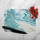 image 2 of Blue Marble Glass Chopping Board | Multi