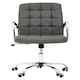 image 3 of Interiors by Premier Brent Grey Leather Effect And Chrome Home Office Chair