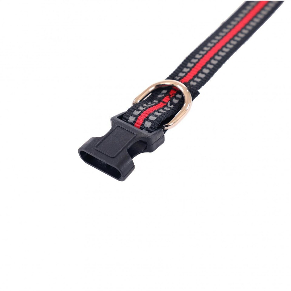 image 1 of Oypla Red Adjustable Comfortable Reflective Red Dog Collar for Neck Size 24-36cm Red | M