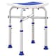 image 1 of HOMCOM Shower Chair for the Elderly and Disabled, Adjustable Padded Shower Stool with Built-in Handle and Non-slip Suction Foot Pads, Purple