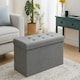 image 1 of Home Republic Linen Storage Ottoman - 76cm x 38cm Foldable Grey
