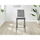 image 2 of Furniturebox 2x Milan Bar Stools Grey Velvet Black Legs