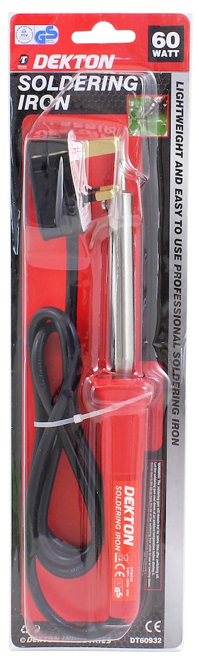 image 1 of Dekton Soldering Iron 60w Electric Welding Iron Gun With Precision Tip And Uk Pl