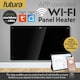 image 2 of Futura 1500W Smart Wifi Heater Electric Panel Wall Mounted Black Glass Radiator