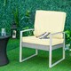 image 10 of Outsunny 2 Pieces Seat Cushion and Back Pad Set for Rattan Furniture 