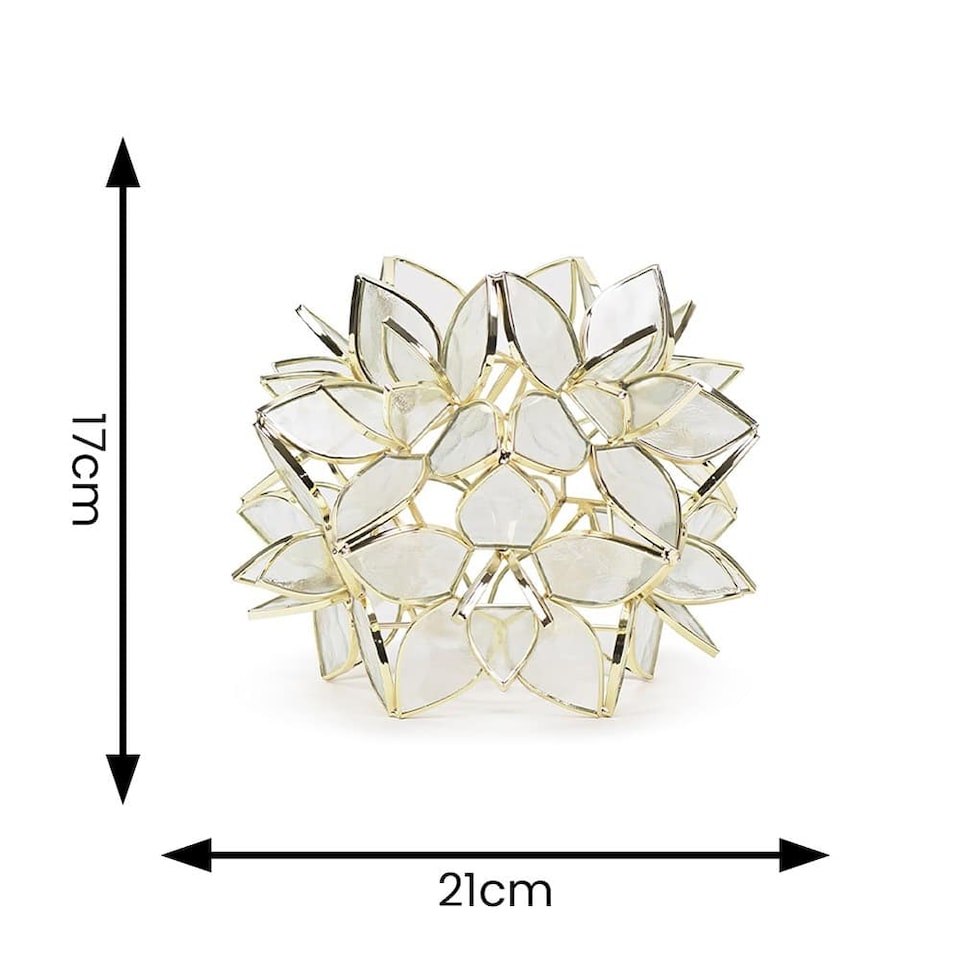 image 1 of ValueLights Reine Clear Glass Flower Ceiling Lamp Shade | Clear