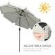 image 3 of Outsunny 2.7m Patio Parasol Garden Umbrellas Outdoor Sun Shade Table Umbrella with Tilt, Crank, 8 Ribs, Ruffles, White