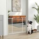 image 7 of PawHut Pressure Fitted Pet Dog Safety Gate Metal Fence 76 cm Tall, White